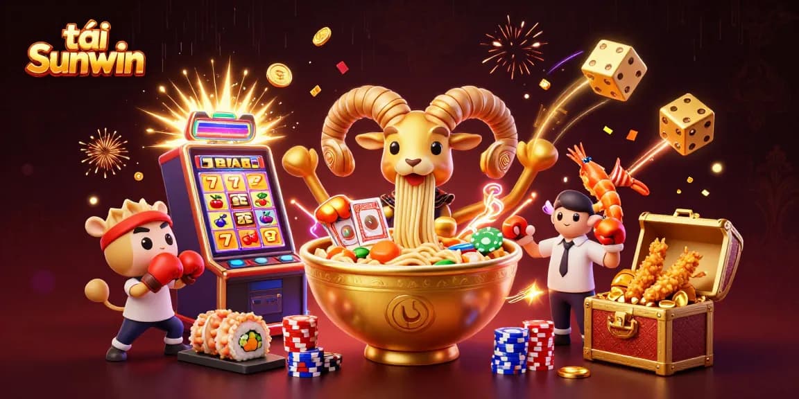 Experience immense excitement as you tải Sunwin with vibrant characters in a bustling casino atmosphere.