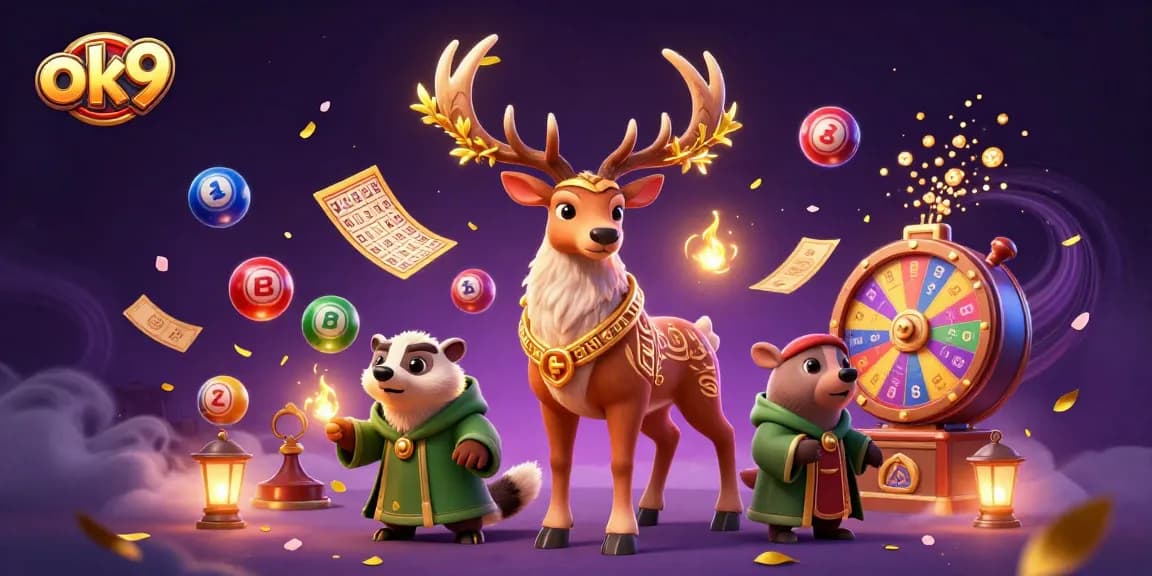 Engage in thrilling gameplay at ok9 with vibrant casino elements and characters.