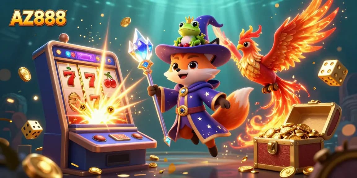 Experience the magical world of AZ888 with vibrant slot machine adventures and enchanting characters.