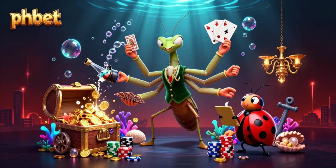 Catch the excitement of ph bet with vibrant 3D casino elements and animated characters in this dynamic illustration.