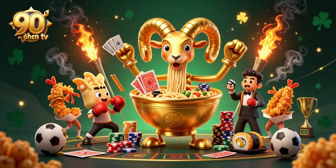 Bet and enjoy thrilling matches with 90 phút tv featuring dynamic sports balls and vibrant characters.