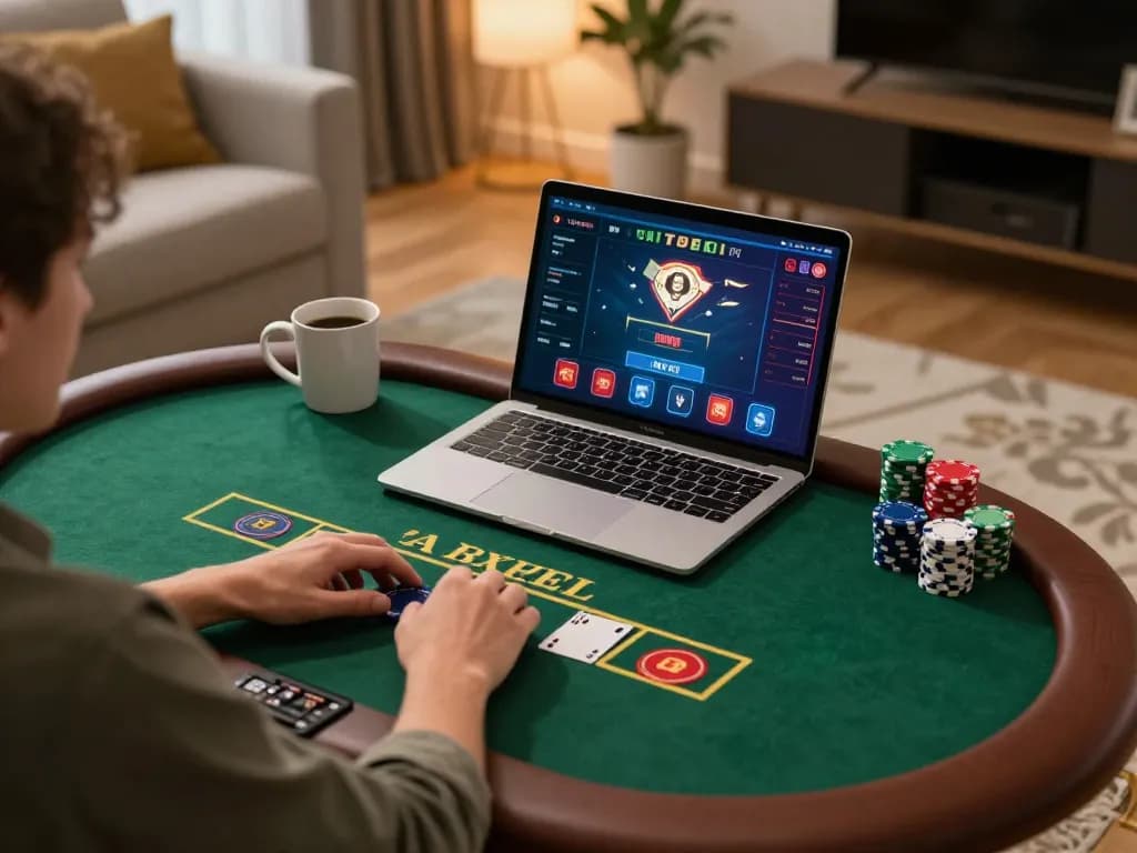Engaging in online Blackjack gameplay with lc888 log in view, showcasing strategic decision-making and cozy ambiance.