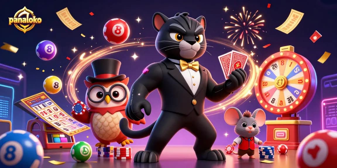 Experience the excitement of panaloko with vibrant gambling elements in a lively 3D casino scene.