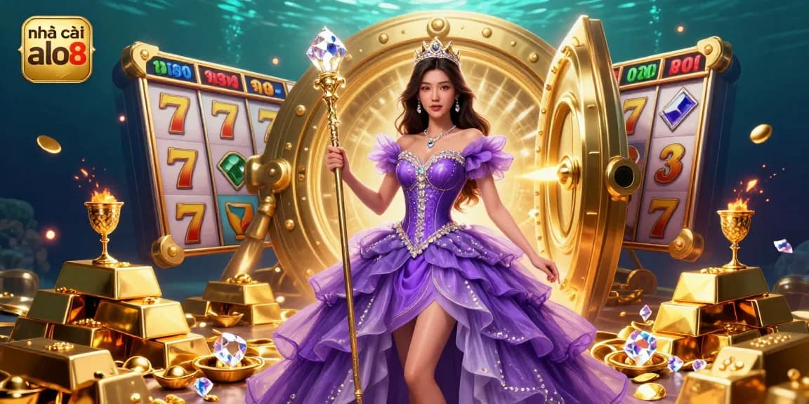 Engage with nhà cái alo8's exciting slot games featuring vibrant visuals and gold elements.