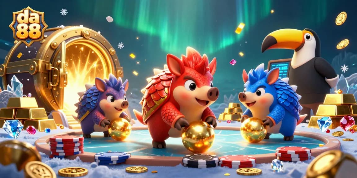 Experience thrilling action with da 88, where pangolins compete in a vibrant casino setting.