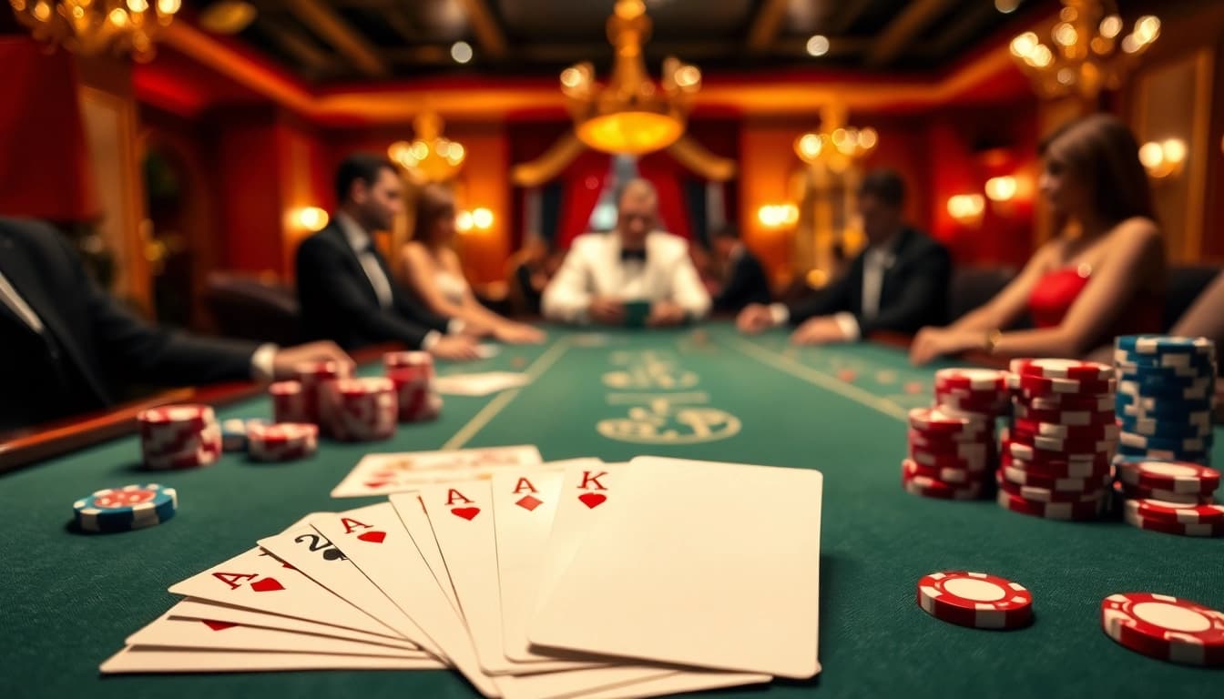 Permainan kartu di kasino dengan fokus pada https://abrakamakra.cz/jak-vyrobit-hackovanou-meduzu/ bersama dengan chip.