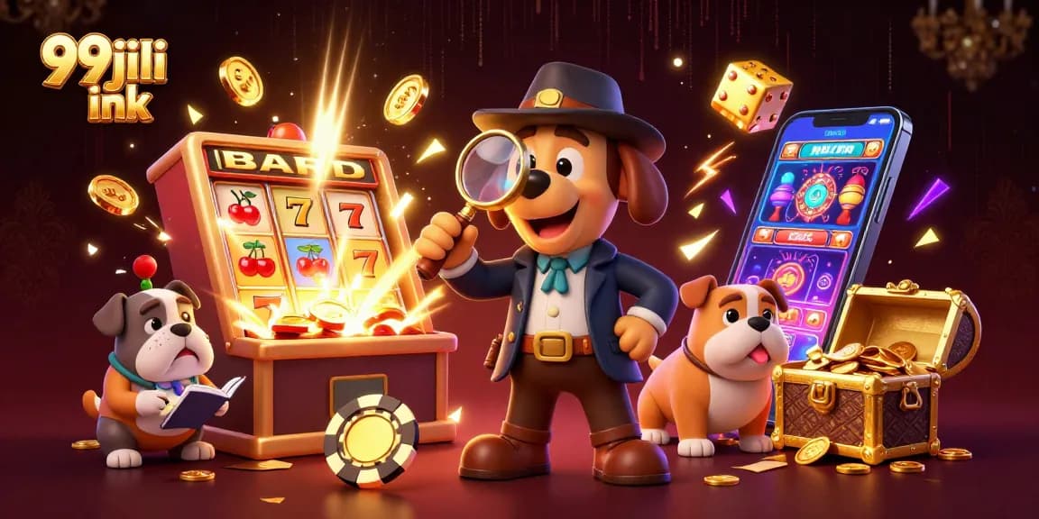 Experience the thrill of winning with 99jili ink as the detective and bulldog uncover casino treasures.