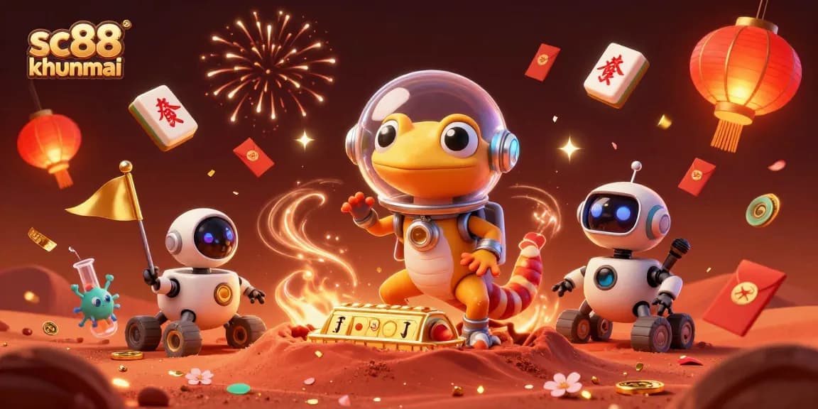 Experience sc88 khuyenmai with vibrant 3D martian gecko and casino excitement.