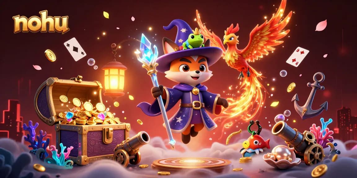 NoHu enhances your gaming experience with vibrant casino elements and dazzling characters.