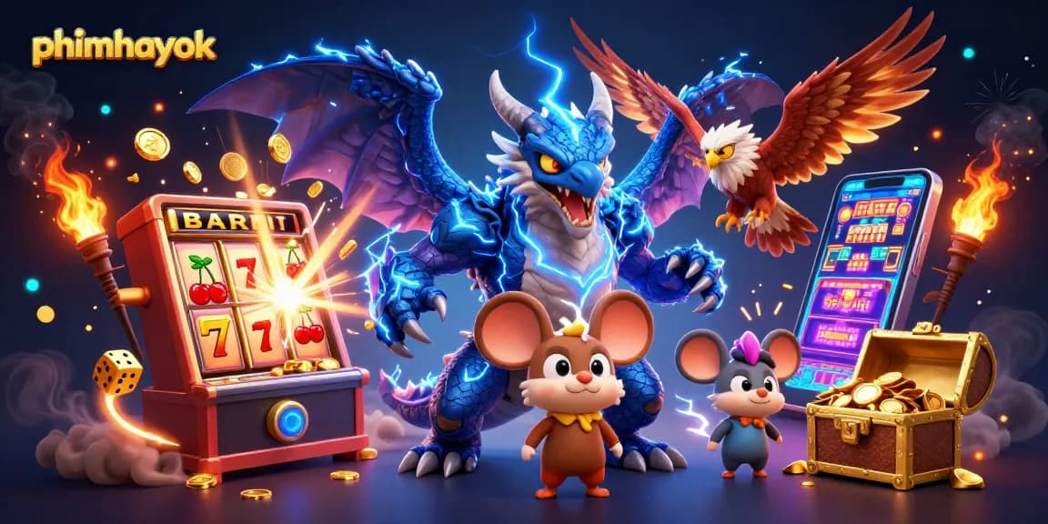 Experience the thrilling jackpot excitement of phimhayok with dynamic casino elements and colorful characters.