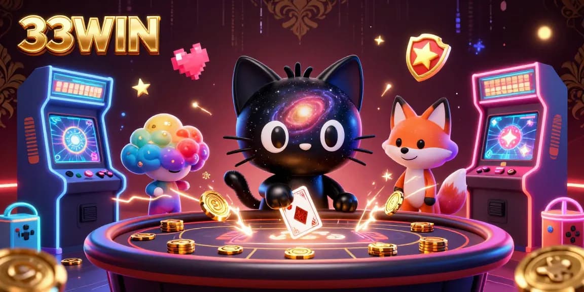 Experience thrilling gameplay at 33WIN casino featuring colorful games, captivating characters, and dynamic action.