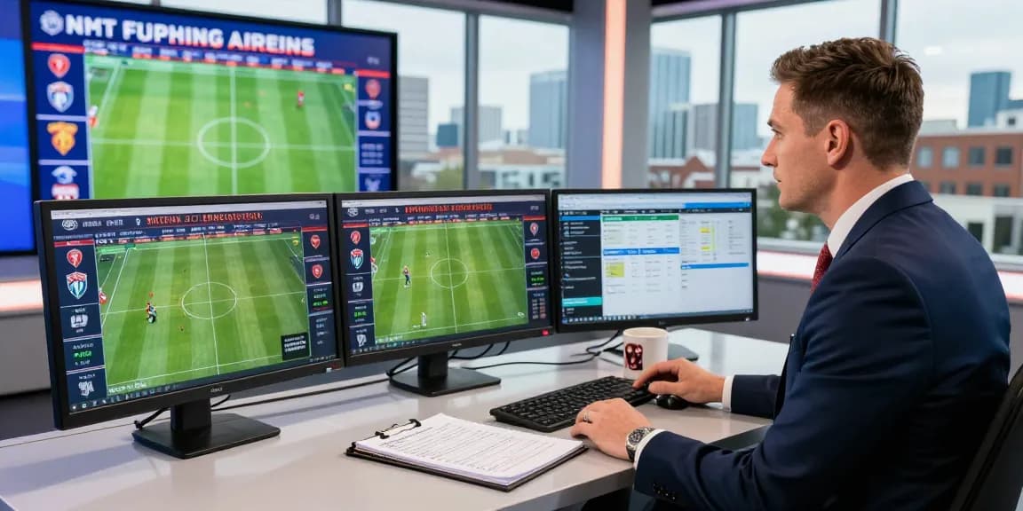 Expert analysis at a modern sports betting studio, showcasing nhan dinh keo nha cai insights for informed betting choices.