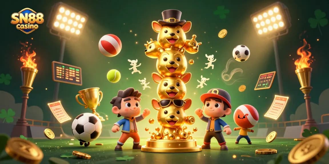 Experience the thrilling action of SN88 casino with vibrant game elements and a dynamic atmosphere.