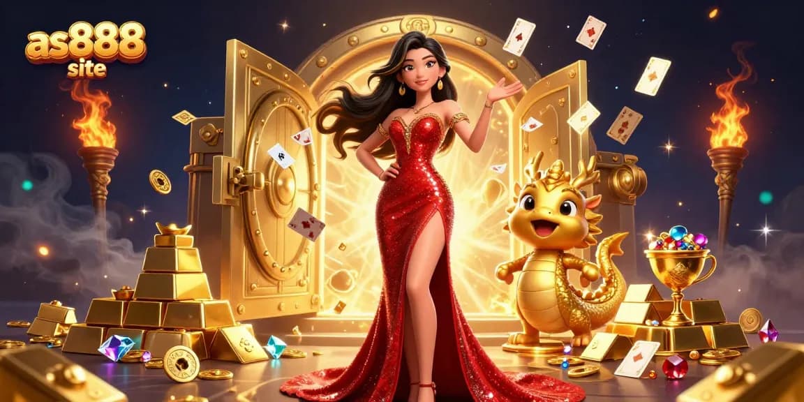 Engage with thrilling games on the as888 site featuring a captivating 3D casino scene.