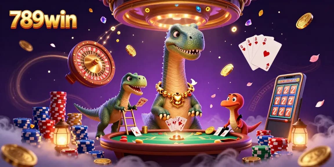Experience thrilling gameplay at 789win with a vibrant casino scene featuring fantastic characters and exciting games.