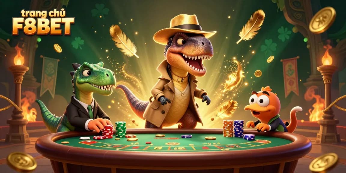 Experience excitement at trang chủ F8BET with a cunning velociraptor card counter and lively casino elements.