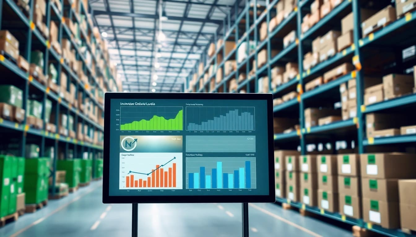 Optimize inventory processes using Inventory optimization software in a well-organized warehouse.