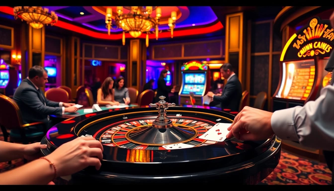 Enjoying the thrill of roulette at https://nk88z.com/ with poker chips and a vibrant atmosphere.