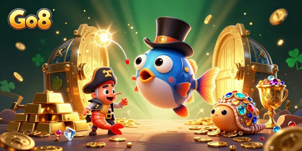 Engage with Go8's vibrant deep-sea adventure featuring treasures and gems in an exciting casino setting.