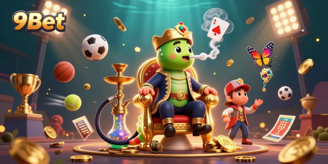 Experience thrilling moments and poker magic with 9Bet in a vibrant casino scene.