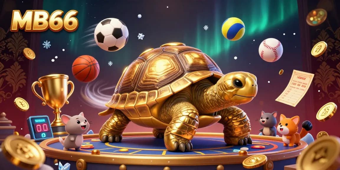 Experience dynamic gaming at MB66 with vibrant 3D elements in a colorful casino scene.