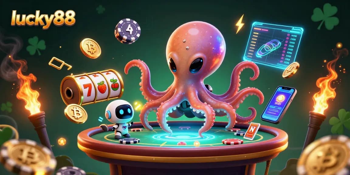 Spin the reels with lucky88 for a thrilling jackpot adventure in a vibrant casino scene.