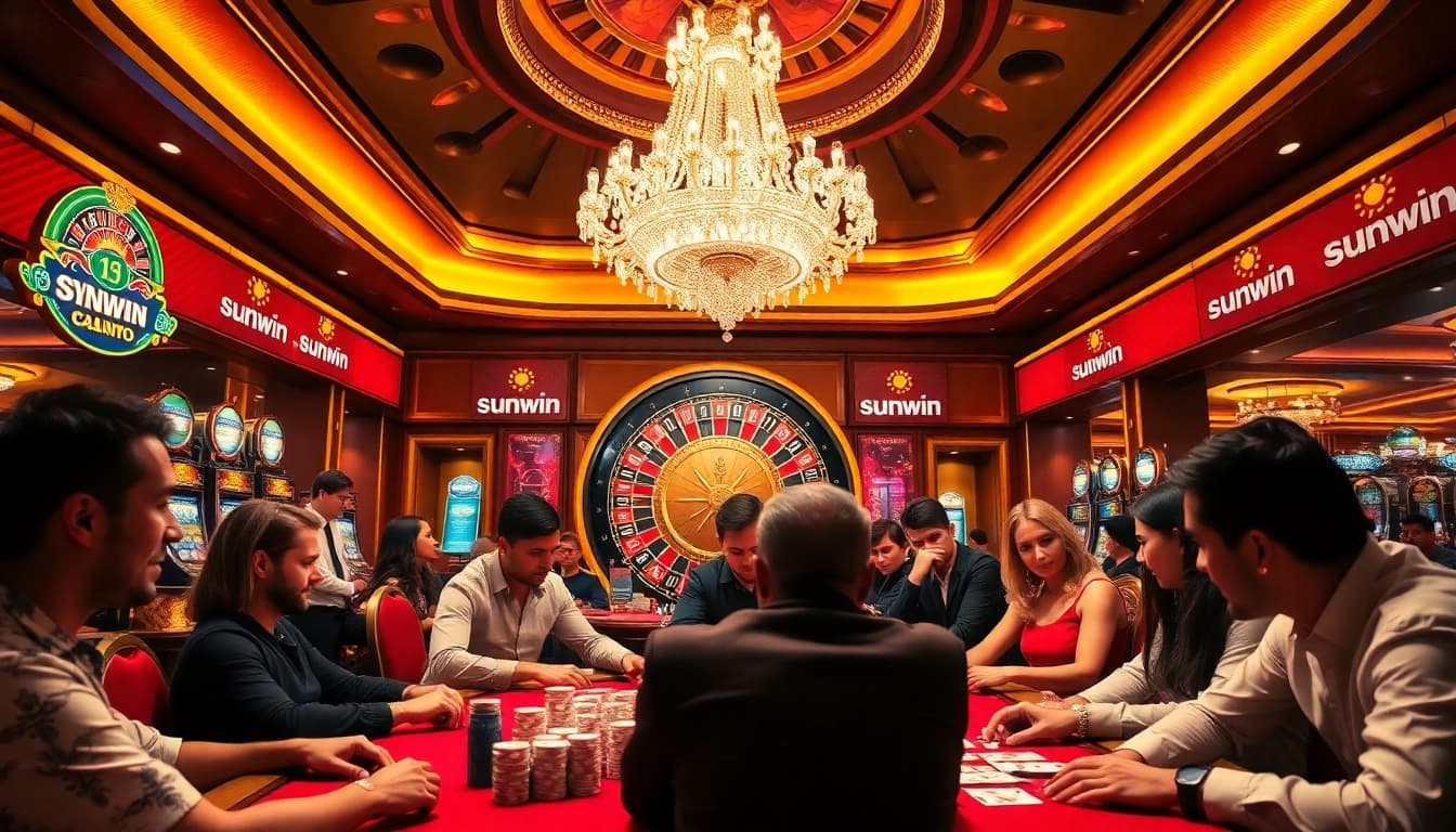 Experience thrilling gameplay at sunwin casino with vibrant tables and engaging players.