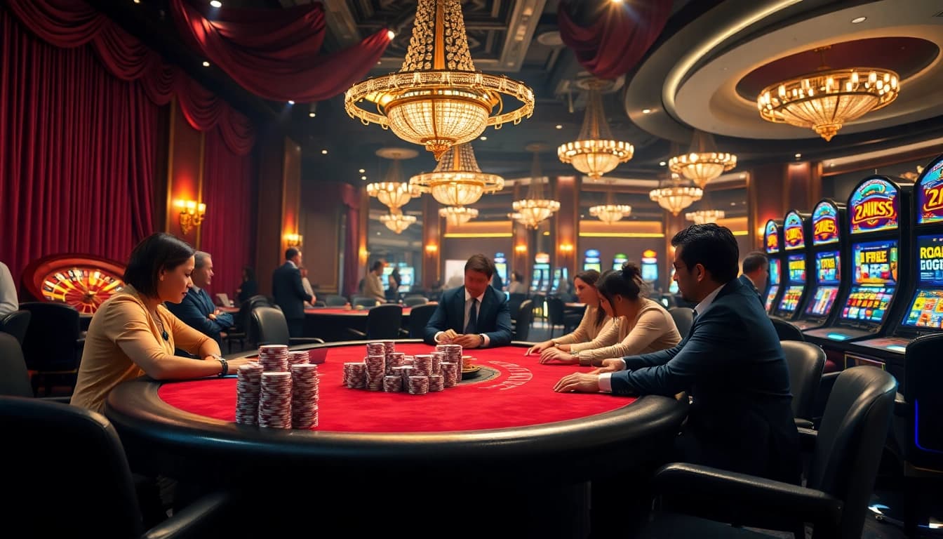 Experience high-stakes poker at 7hh with professional dealers and luxurious ambiance.