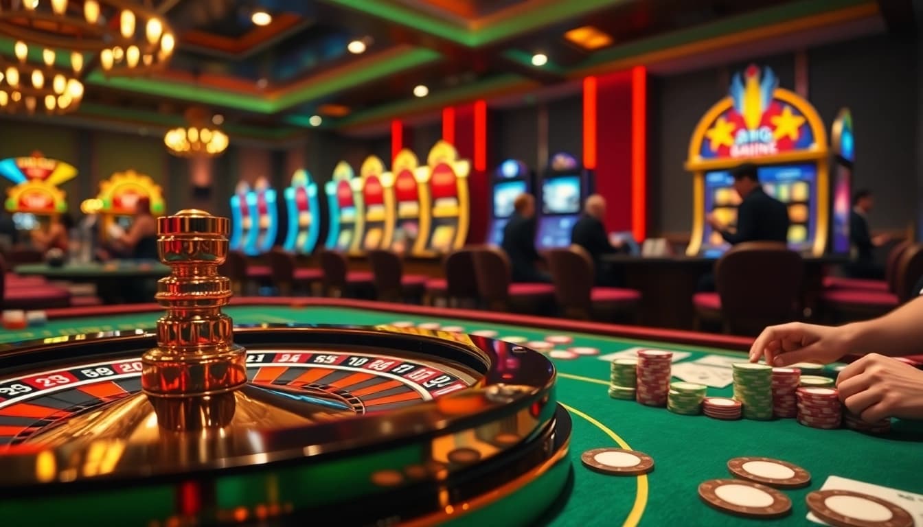 Experience the excitement of casino gaming at 288tbr.com with vibrant roulette and poker chips.