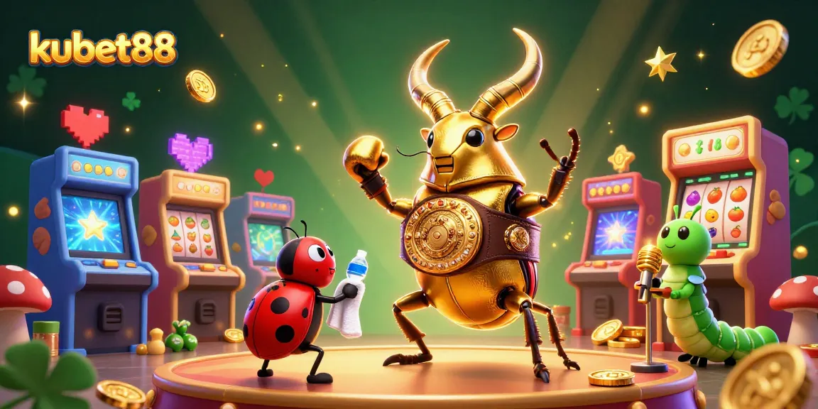 Kubet88 offers dynamic gaming experiences, showcasing vibrant 3D illustrations of thrilling game elements and characters.
