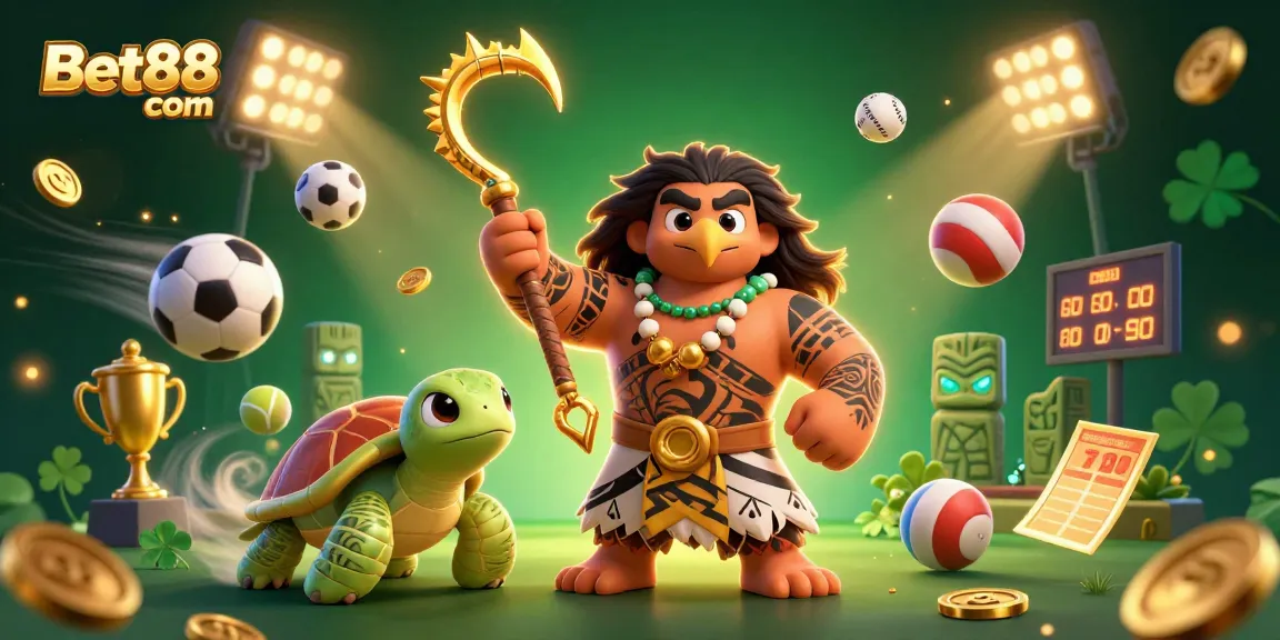 Experience thrilling betting action at Bet88 com with vibrant characters and exciting casino visuals!