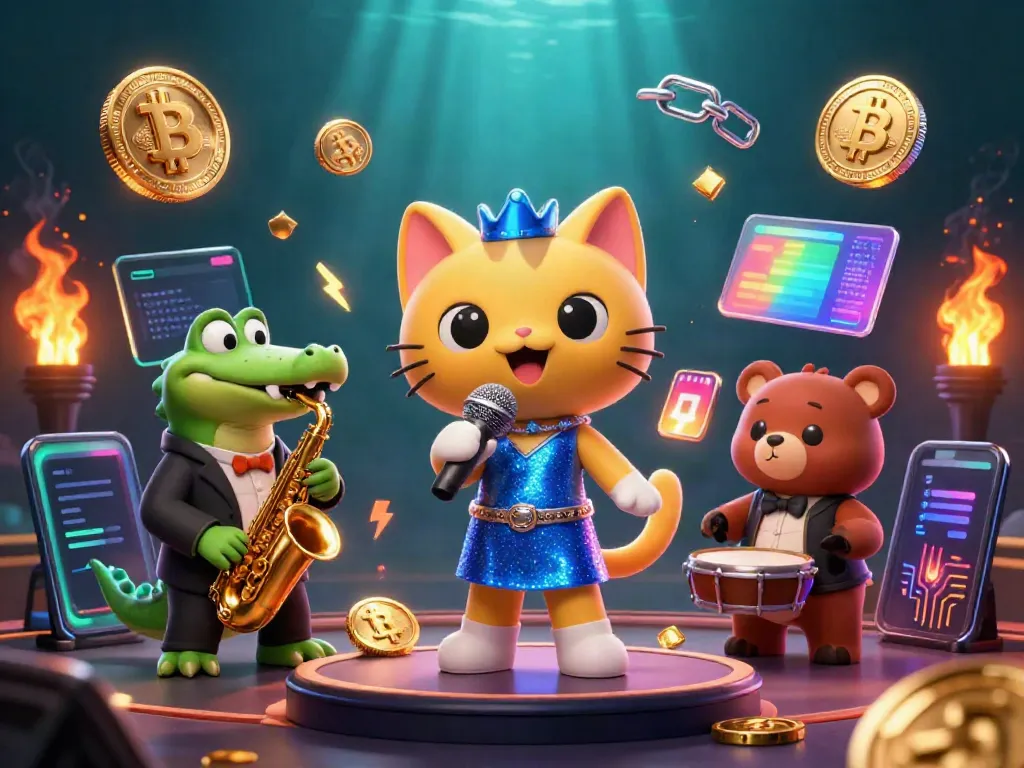 Experience the vibrant energy of ufabets365 with a lively casino scene featuring animated characters and cryptocurrency elements.