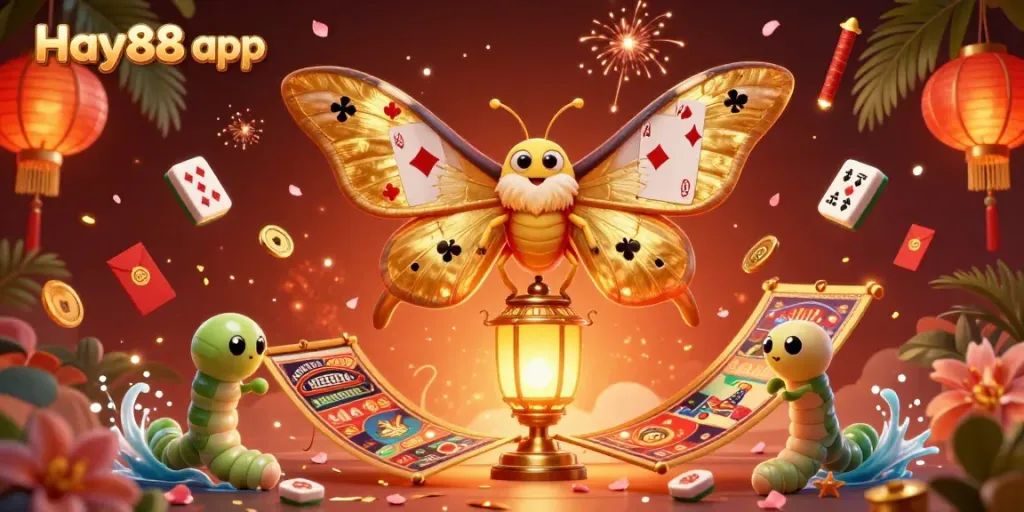 Join the excitement of gaming with Hay88 app illustrated through vibrant casino elements.