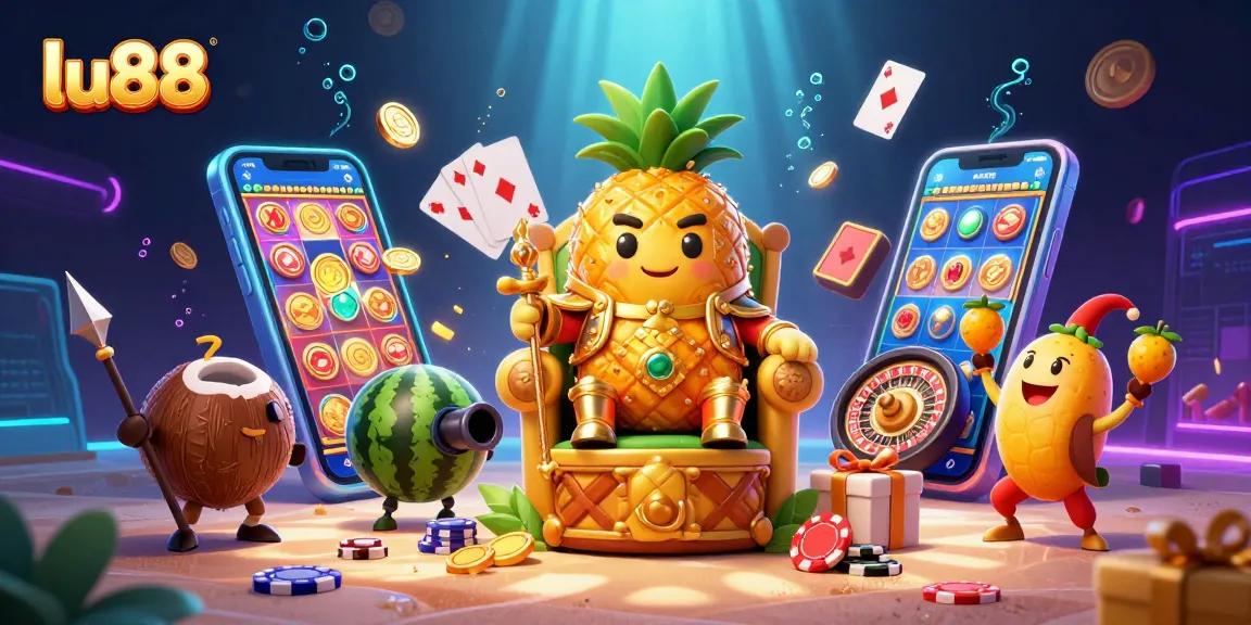 Spin and win with lu88's vibrant casino action in a colorful beach environment.