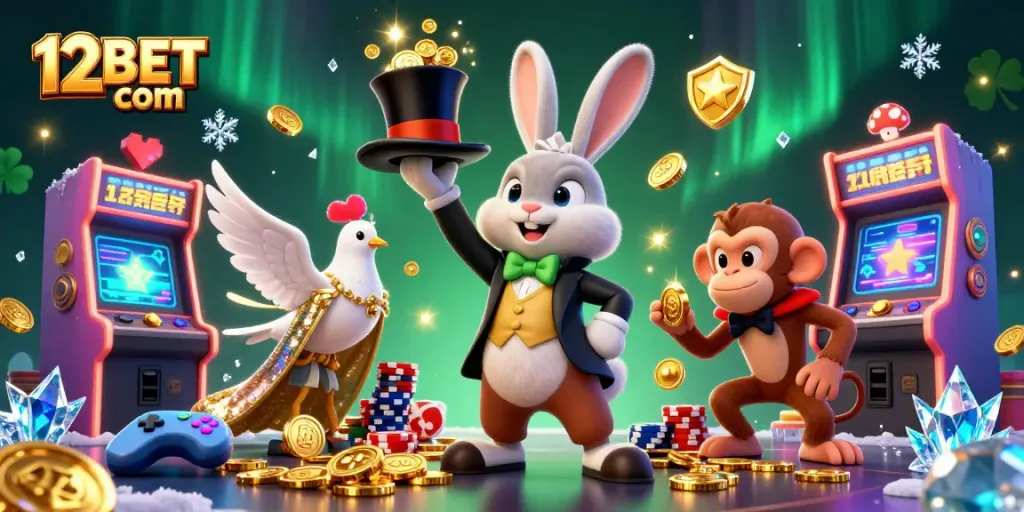 Experience thrilling gaming action at 12BET com with magical characters and vibrant casino elements.