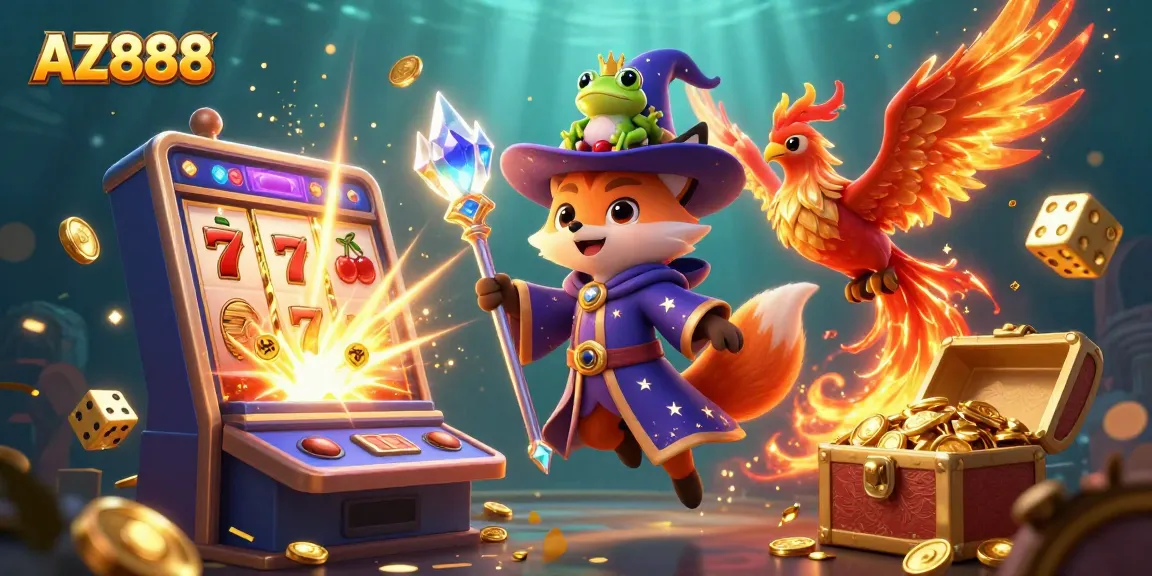 Experience the magical world of AZ888 with vibrant slot machine adventures and enchanting characters.