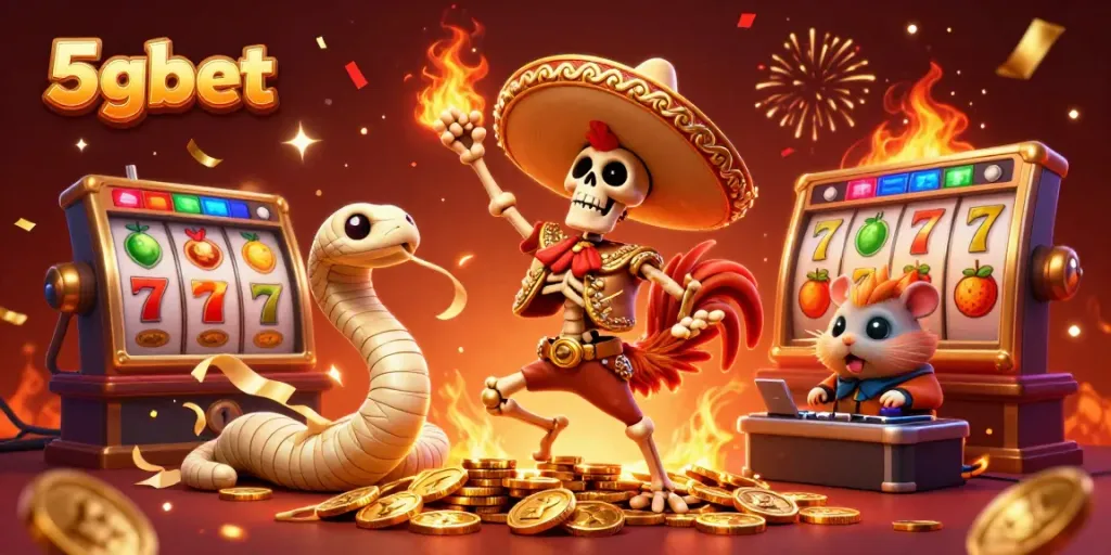 Experience the thrill of 5gbet with a celebration of vibrant slot gaming elements!