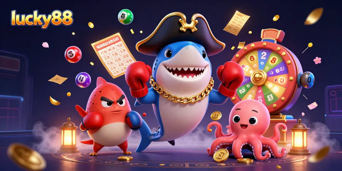 Engage with lucky88 and experience thrilling lottery dynamics in a vibrant casino illustration.
