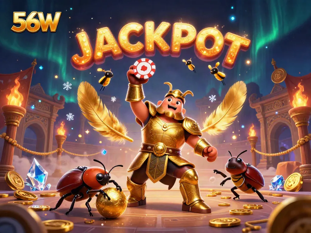 Engage in thrilling gameplay at 56W with dynamic characters and winning chances in an immersive casino setting.