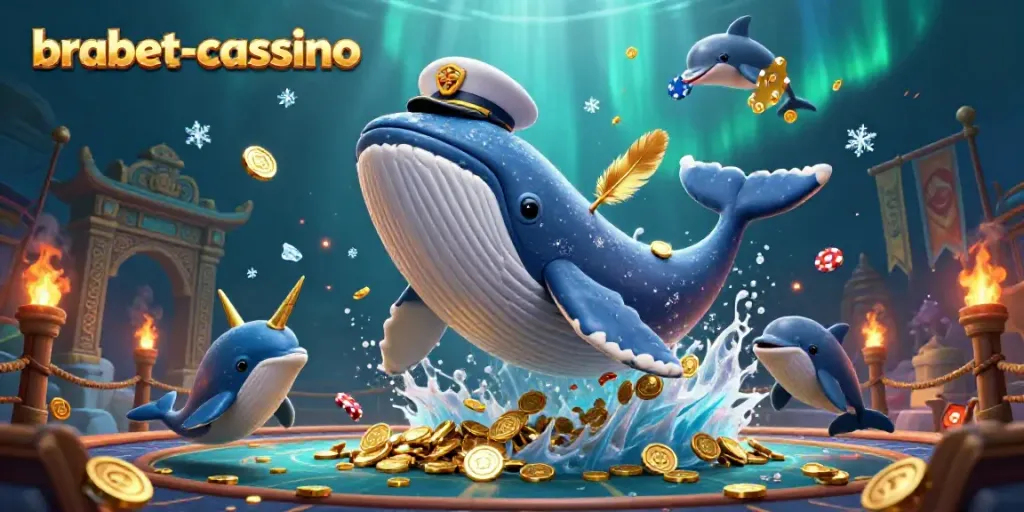 Engage with the brabet-cassino magic through thrilling 3D ocean adventure illustration featuring playful characters and vibrant casino elements.