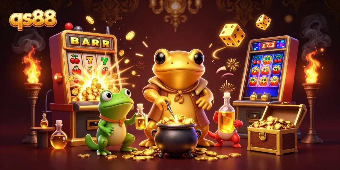 Experience the magic of qs88 as the golden salamander alchemist transforms metal into coins amidst casino excitement.