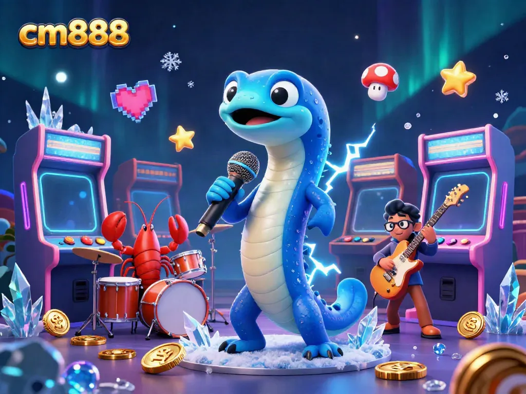 Engage in dynamic gaming at cm8888 with a lively electric eel DJ performance under the sea.
