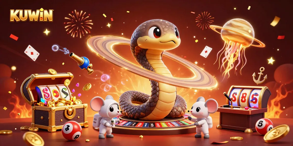 KUWIN engages players with a vibrant cosmic casino scene featuring dynamic games and betting activities.
