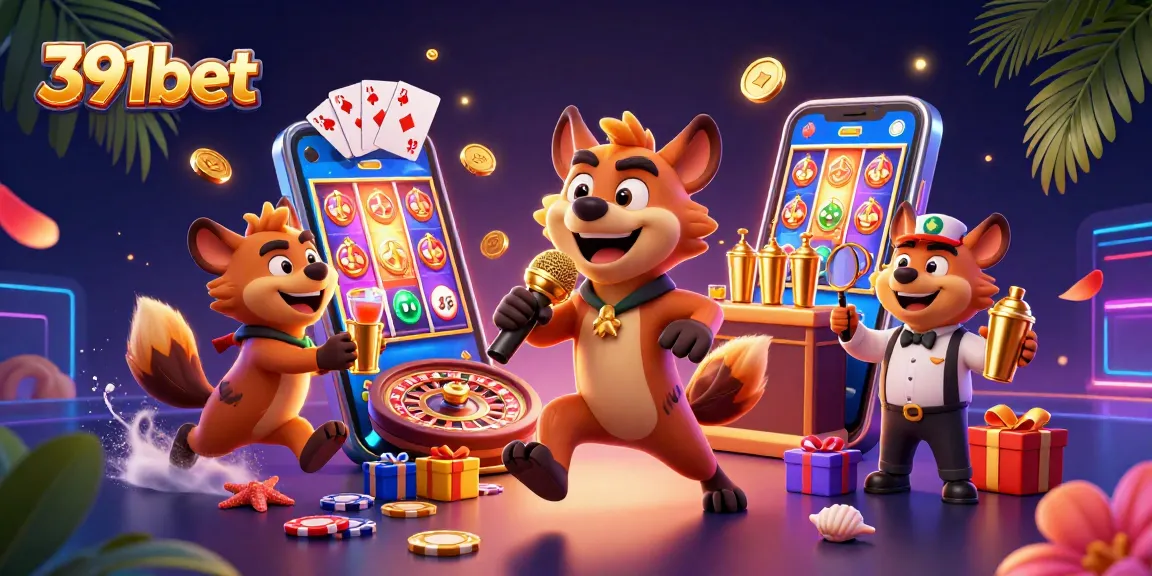 Experience thrilling gameplay at 391bet with hyenas bringing humor in a vibrant casino club scene.