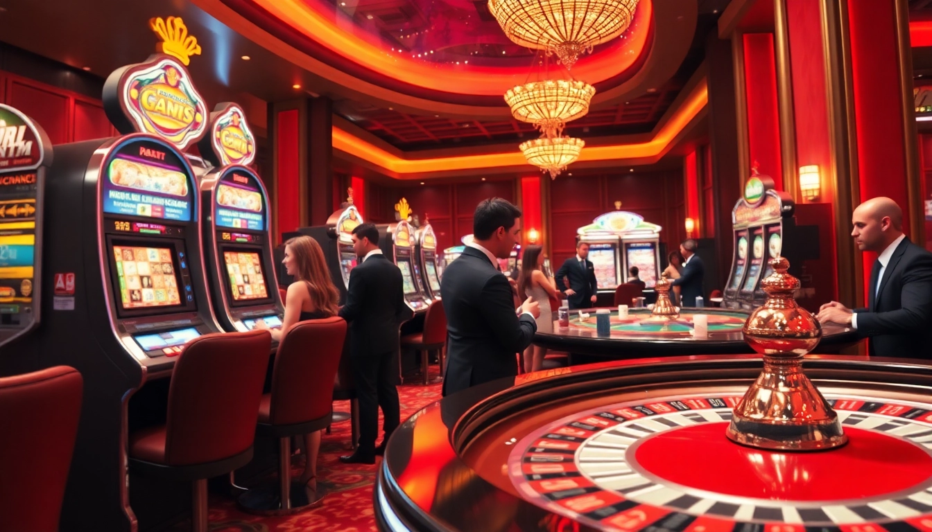 Profitez de jeux au casino francais en ligne dans une salle de jeu élégante.